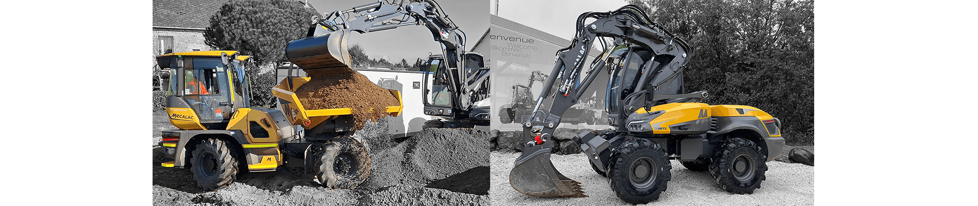 MECALAC : pelles sur chenilles / Motobasculeurs