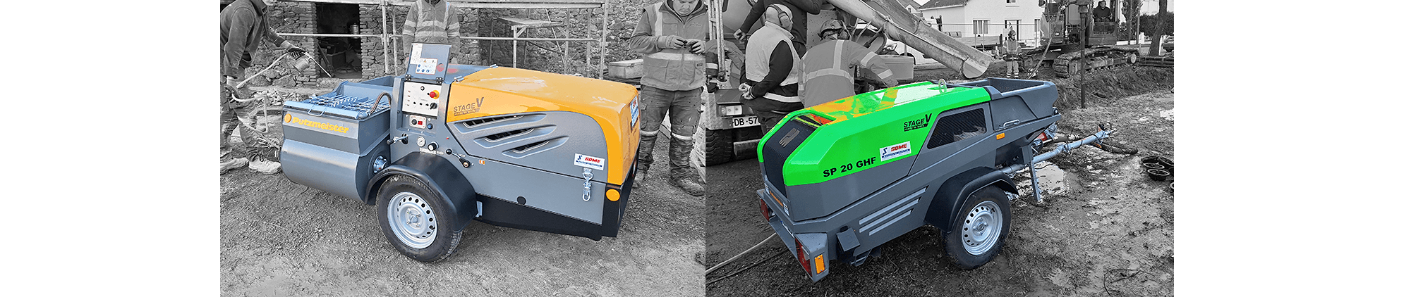 Machines à enduire - transporteurs de chape -  PUTZMEISTER