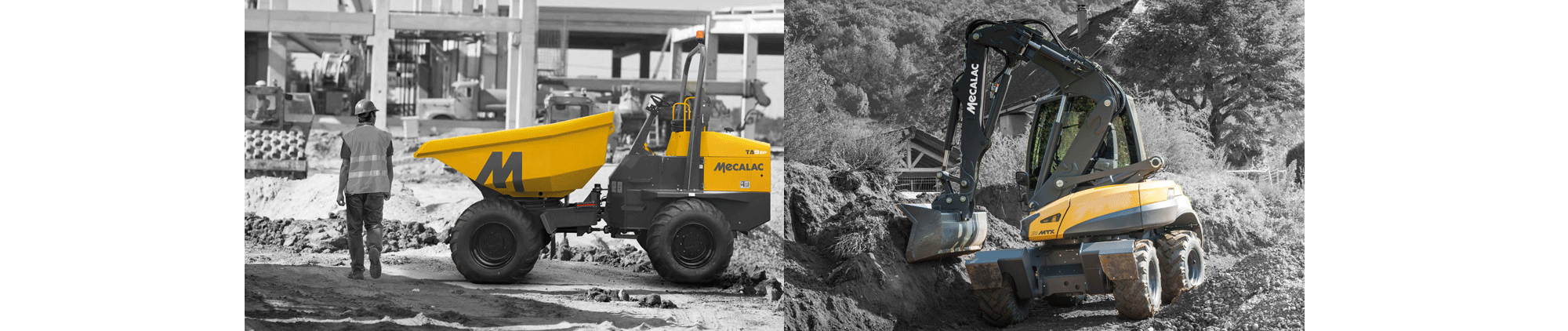 Pelles sur pneus, Dumper Mecalac - SOFEMAT